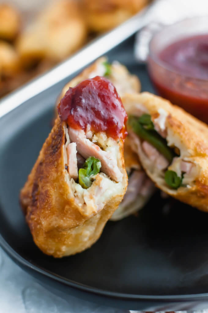 Thanksgiving leftover egg rolls